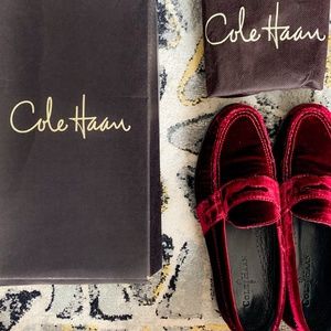 Mens Cole Haan Air Monroe Penny Bordeaux Velvet